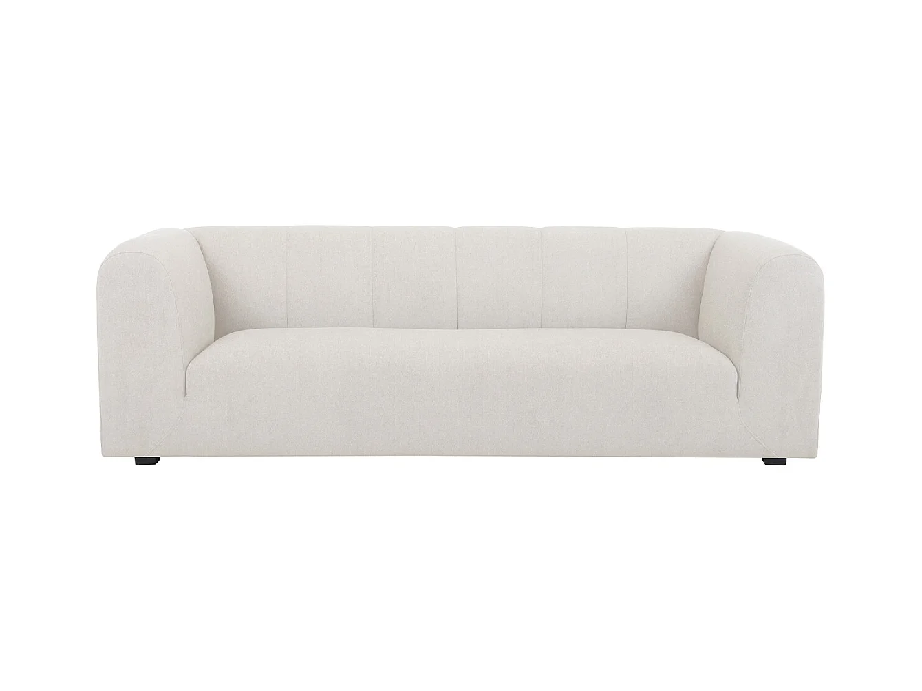 Design-Sofa aus hellbeigem Stoff 4-Sitzer OLIVEIRO