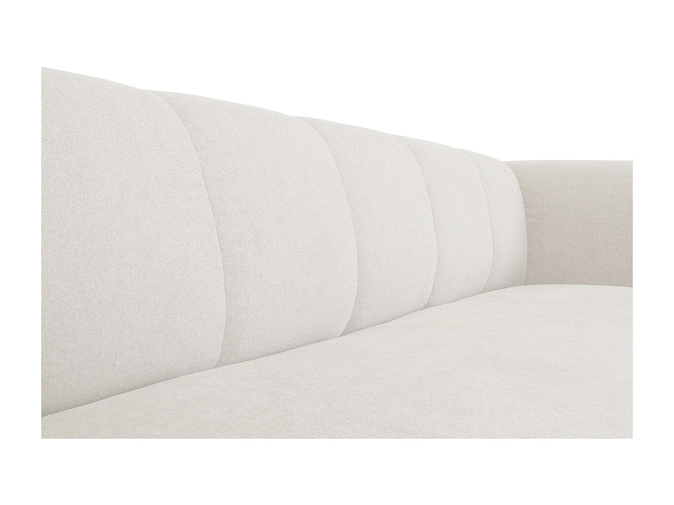 Design-Sofa aus hellbeigem Stoff 4-Sitzer OLIVEIRO