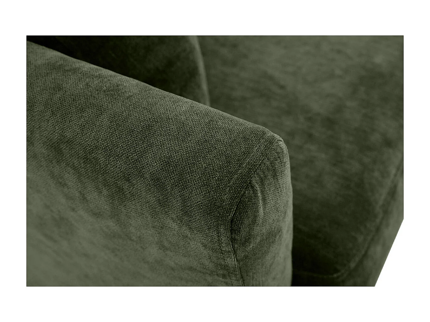 Skandinavisches Sofa 3-Sitzer Bezug abnehmbar SamtEffekt Khaki OSLO