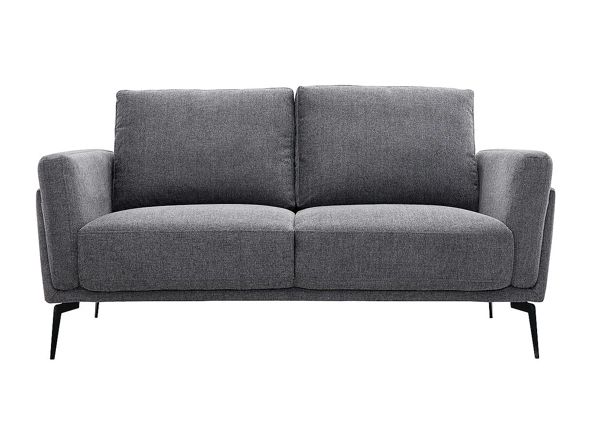 Design-Sofa mit grauem Stoff im Samtdesign 2-Sitzer MOSCO