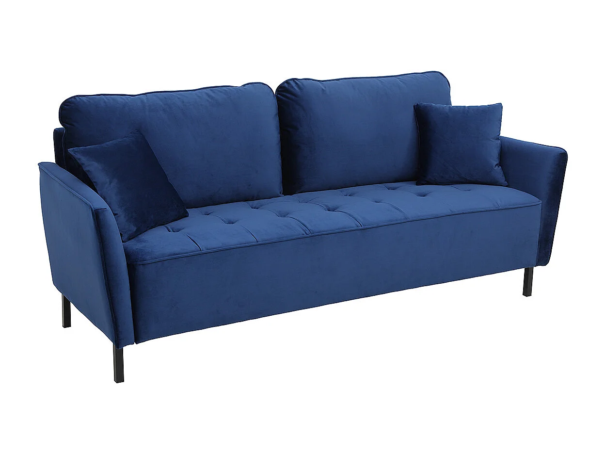 3-Sitzer-Sofa aus blauem Samt BEKA