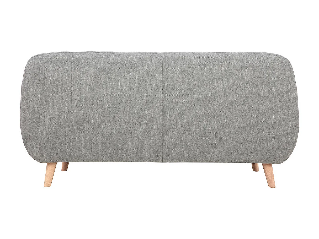 Sofá 3 plazas nórdico desenfundable gris claro y madera YNOK