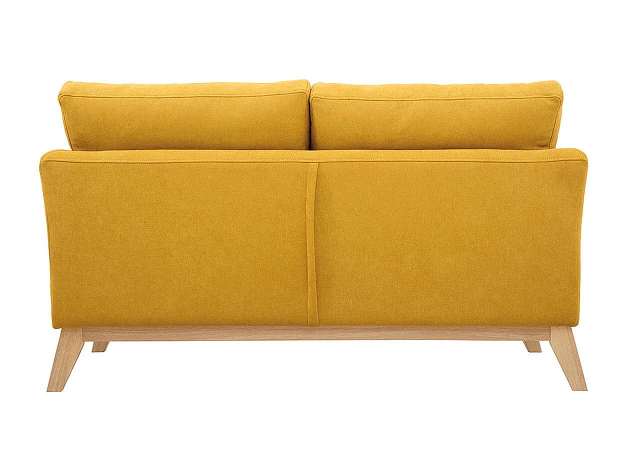 Sofá nórdico 2 plazas desenfundable terciopelo mostaza OSLO