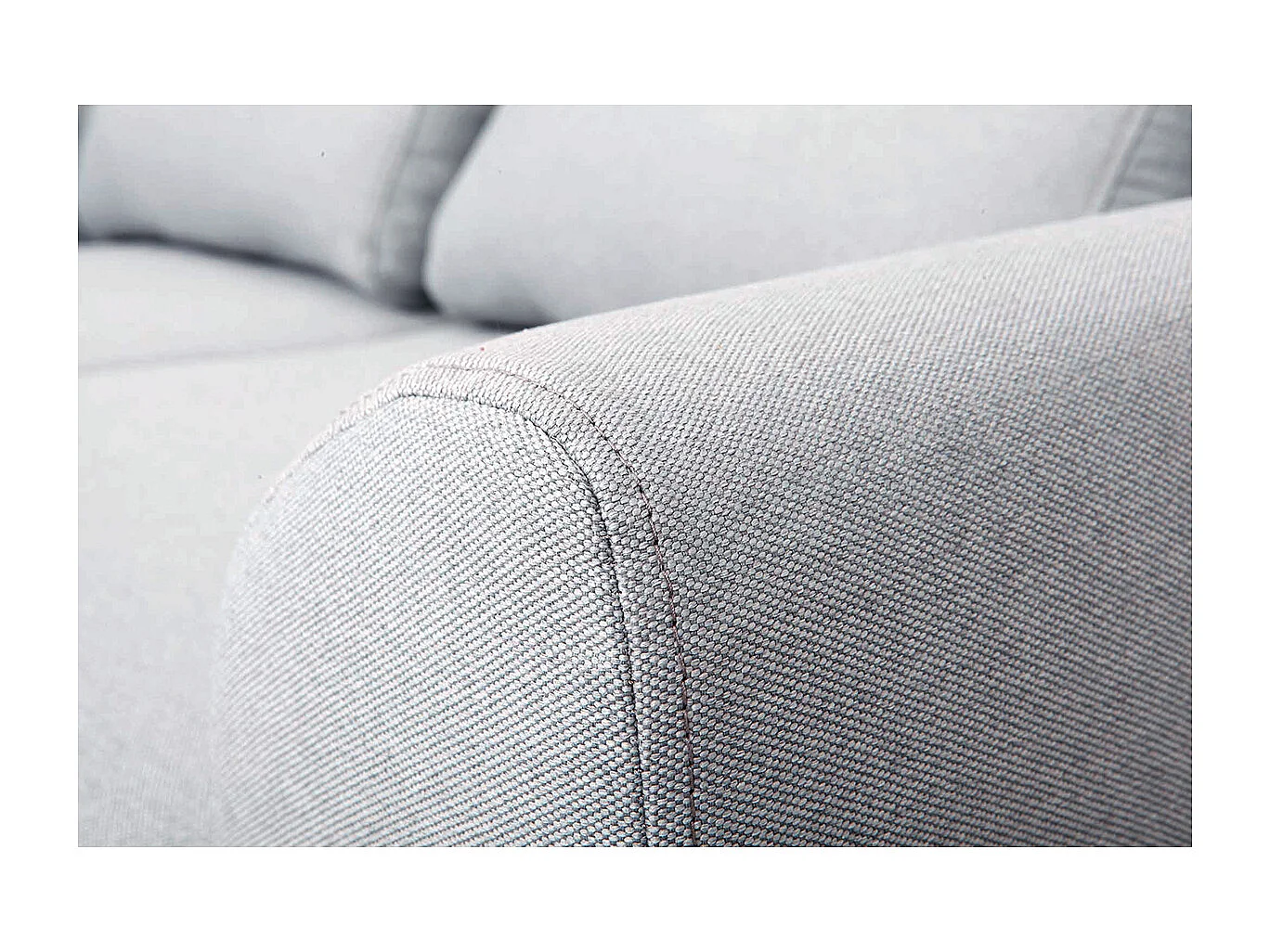 Canapé scandinave 2 places en tissu gris clair et bois clair EKTOR