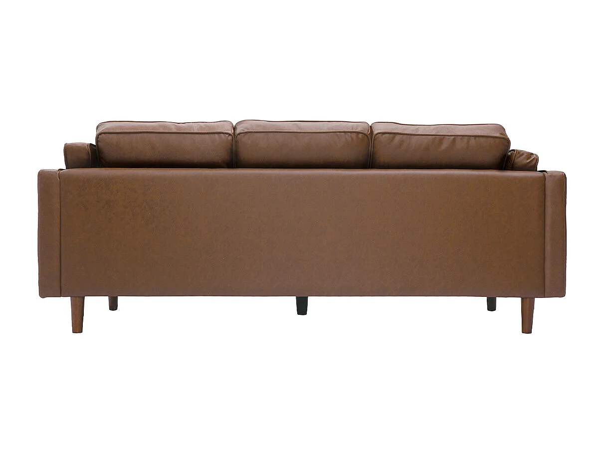 3-Sitzer-Sofa aus braunem Leder BRADLEY - Büffelleder