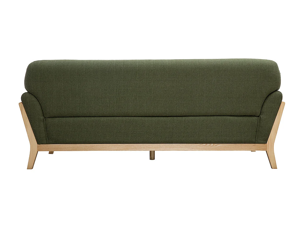 Sofá escandinavo 3 plazas gris patas madera YOKO