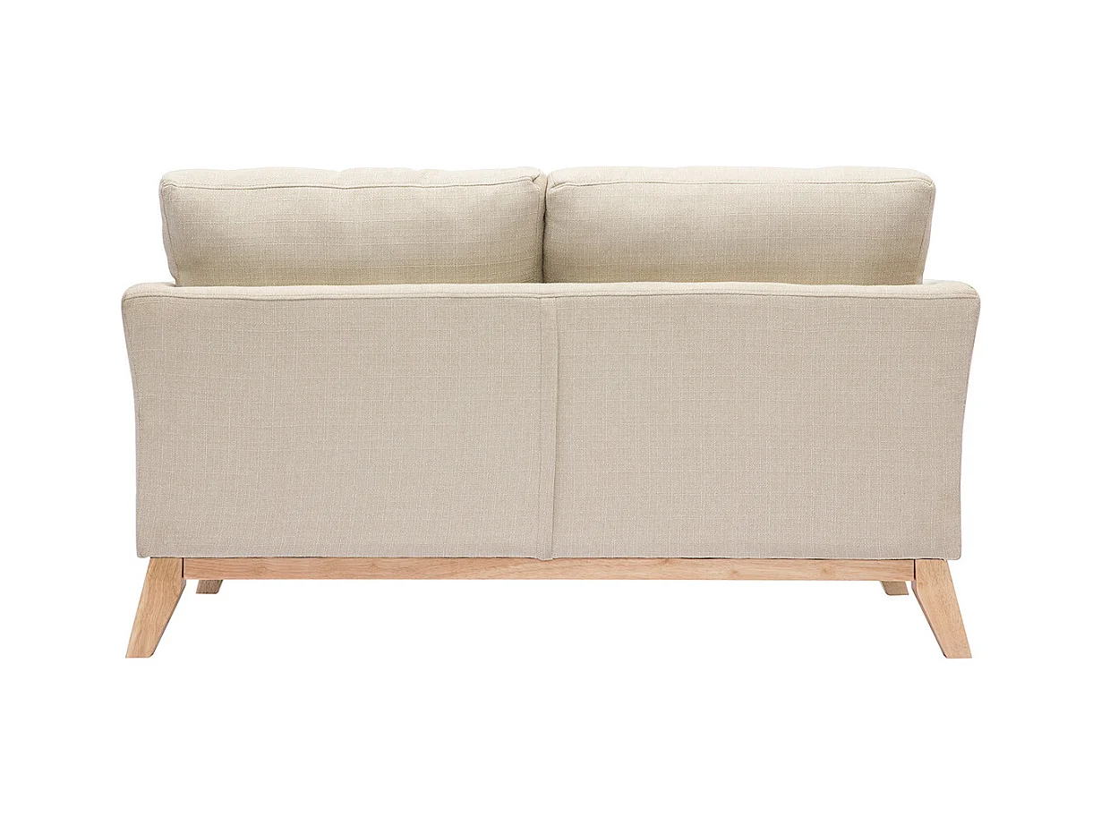 Sofá nórdico 2 plazas desenfundable tejido beige OSLO
