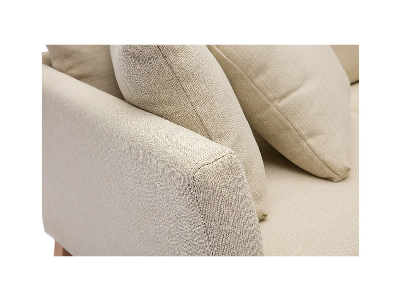 Sofá nórdico 2 plazas desenfundable tejido beige OSLO