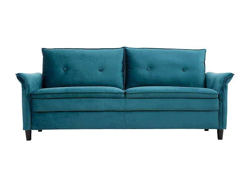 Divano design in velluto petrolio 3 posti CLIFF