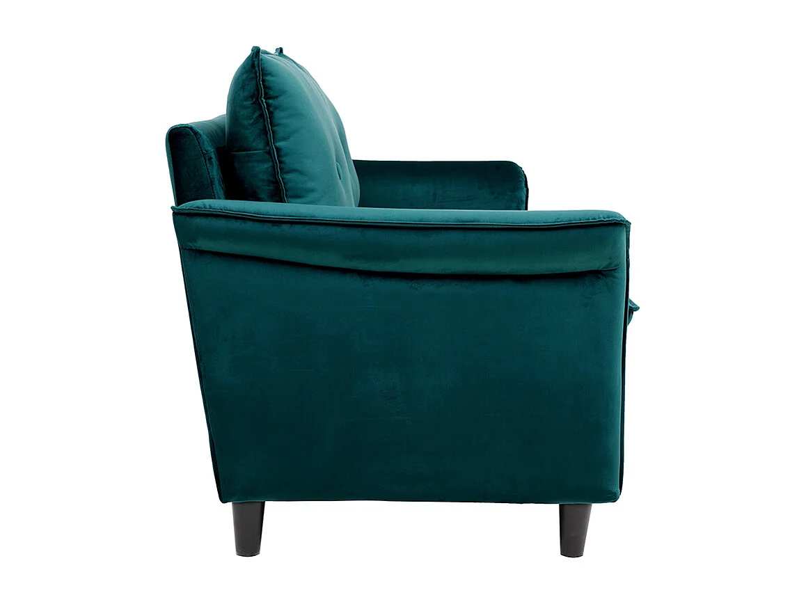 Sofá en terciopelo azul petróleo 3 plazas CLIFF