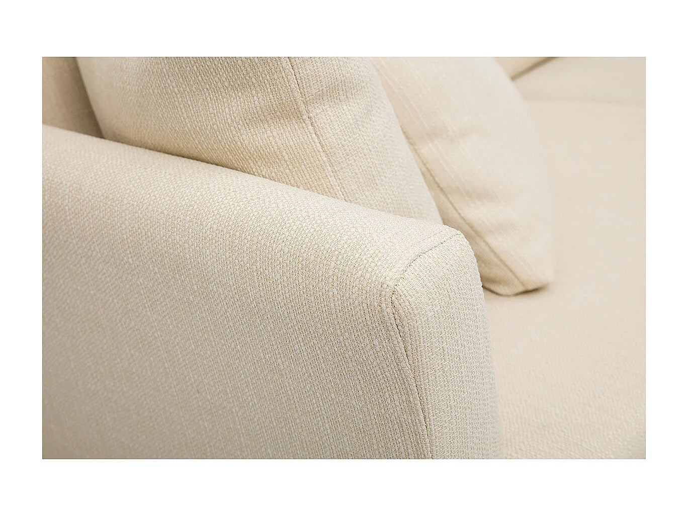 Divano sfoderabile in stile scandinavo 3 posti beige con piedini in legno OSLO