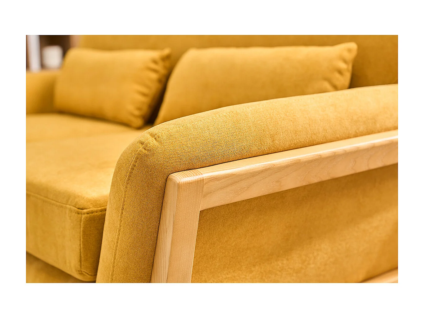 Divano scandinavo a 2 posti Grigio piedi in legno YOKO