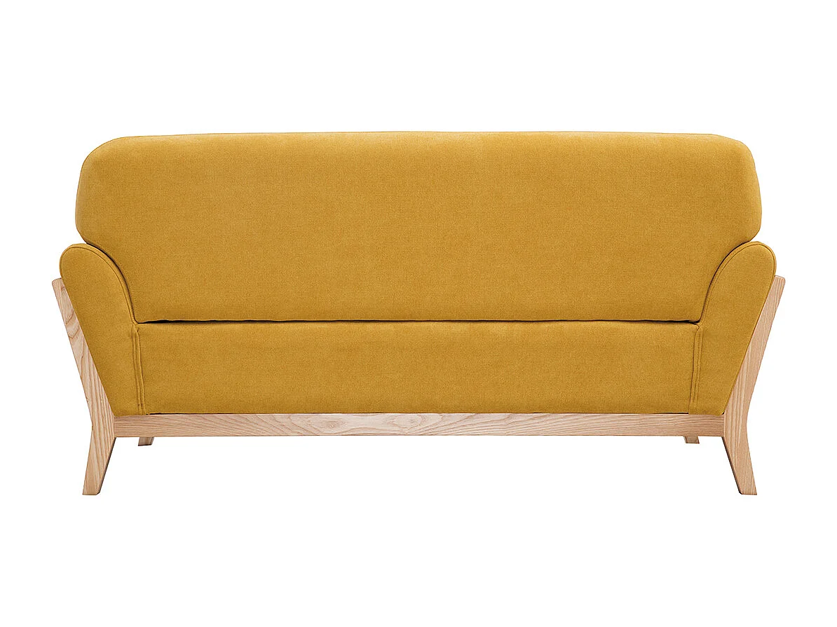 Divano scandinavo a 2 posti Grigio piedi in legno YOKO