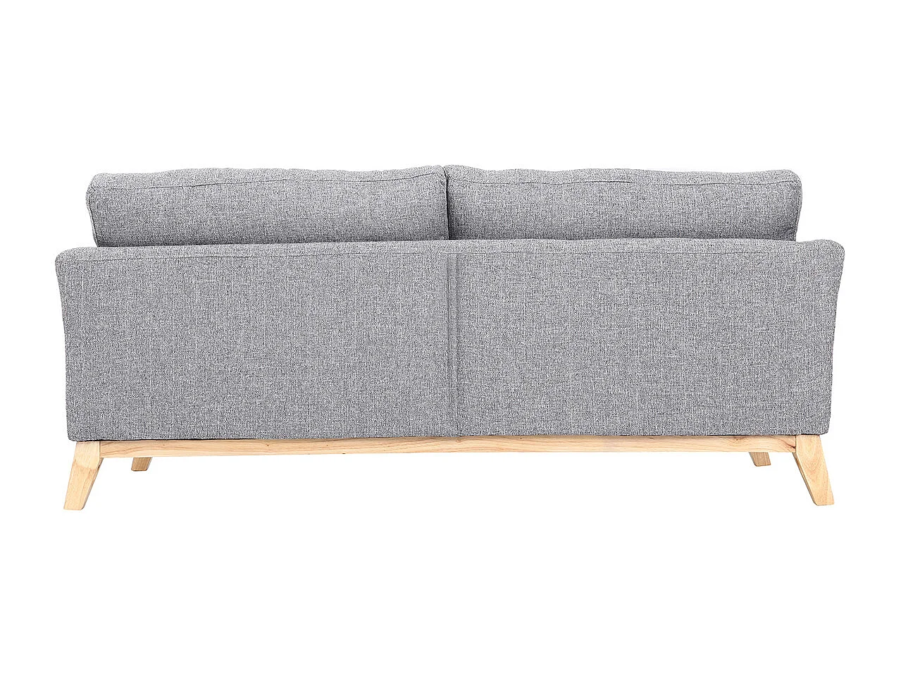 Sofá nórdico 3 plazas gris claro desenfundable patas madera OSLO