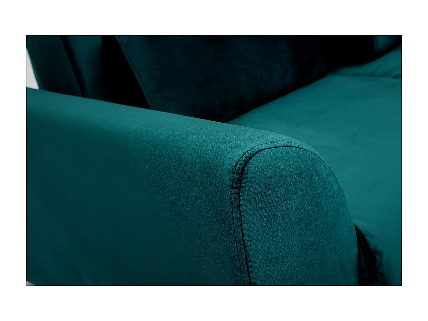 Sofá nórdico 2 plazas terciopelo azul petróleo EKTOR