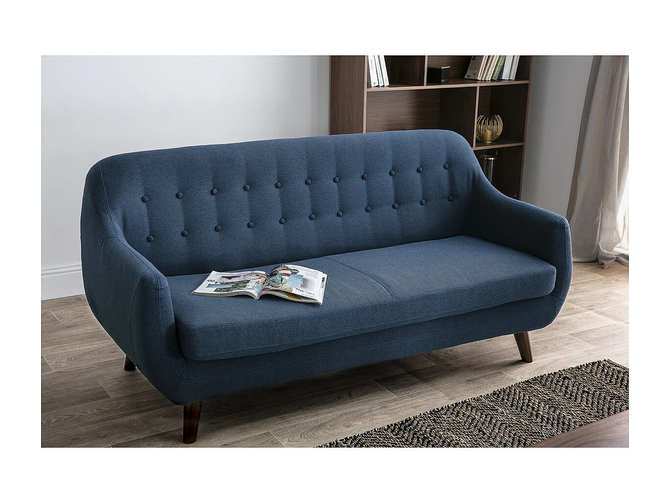 Design-Sofa 3 Plätze Blau YNOK