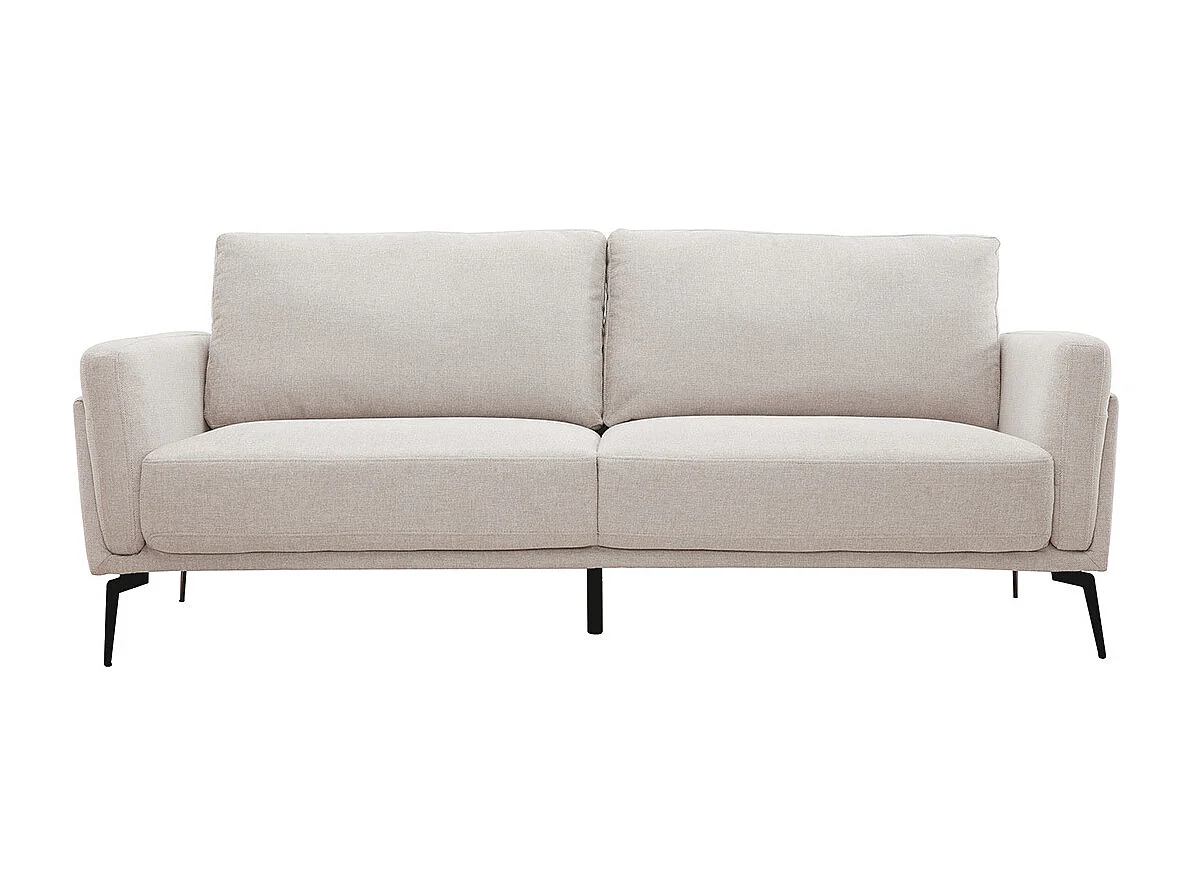 Design-Sofa mit Stoff im Samtdesign Beige 3-Sitzer MOSCO