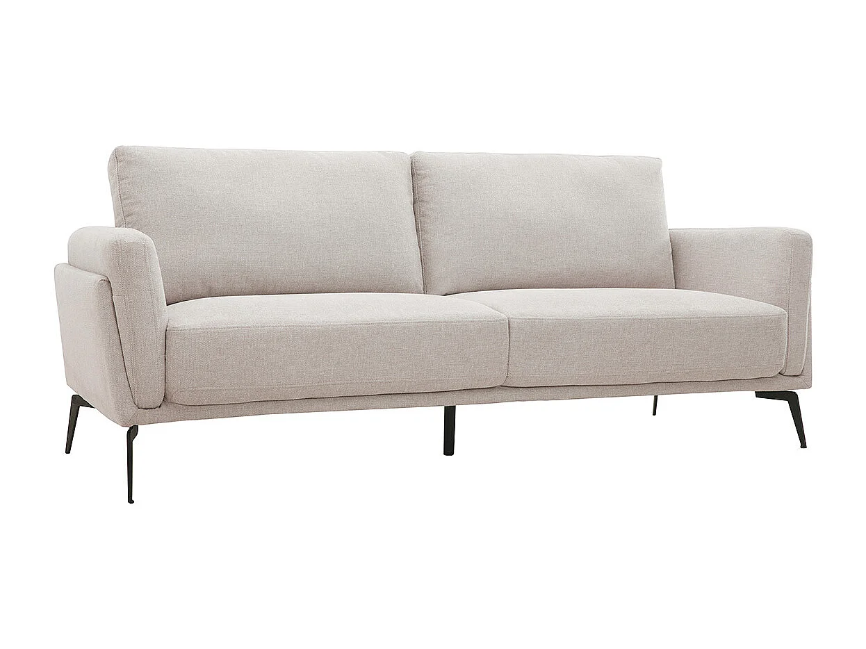 Design-Sofa mit Stoff im Samtdesign Beige 3-Sitzer MOSCO