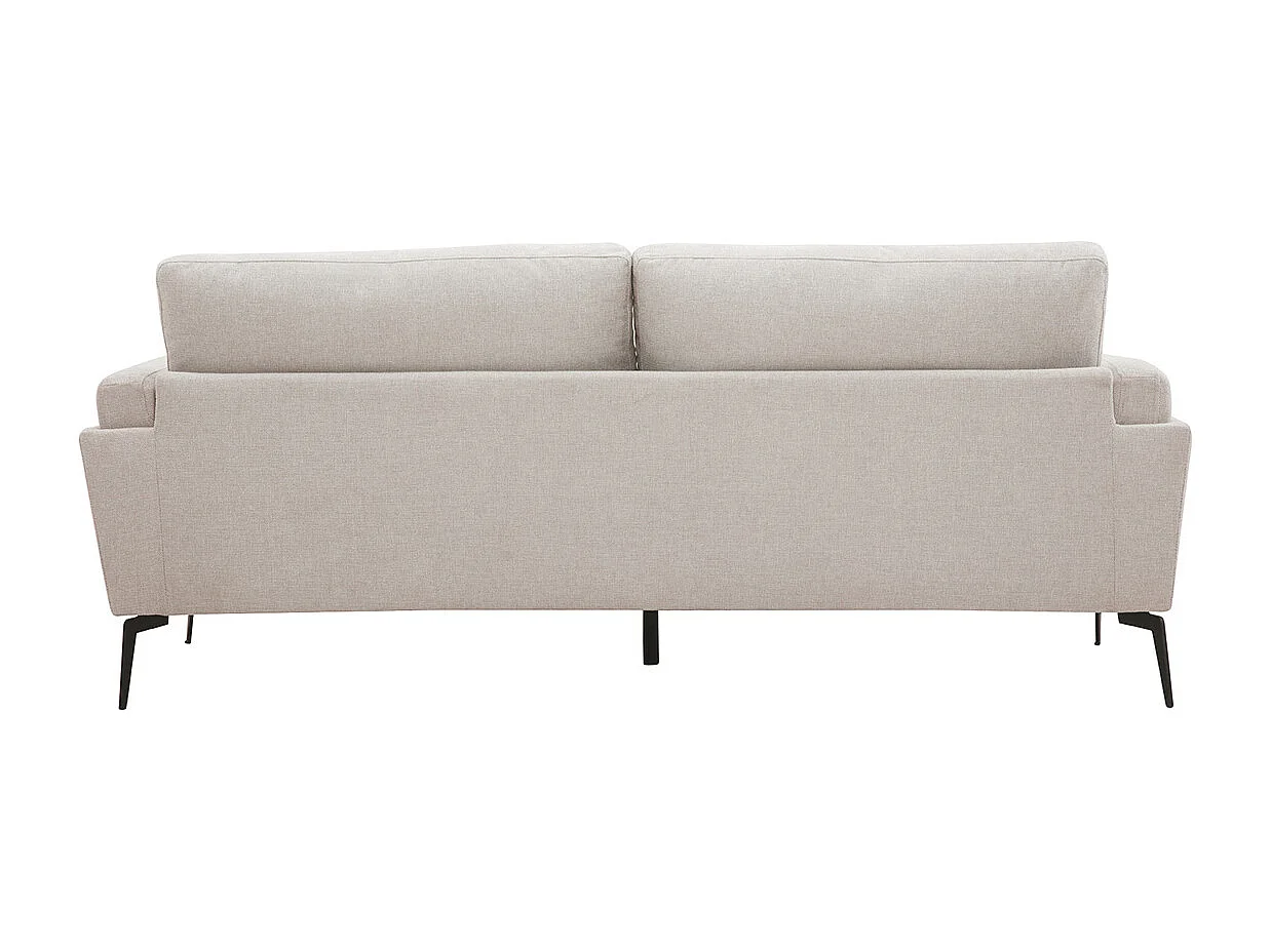 Divano design 3 posti in tessuto effetto velluto testurizzato beige MOSCO