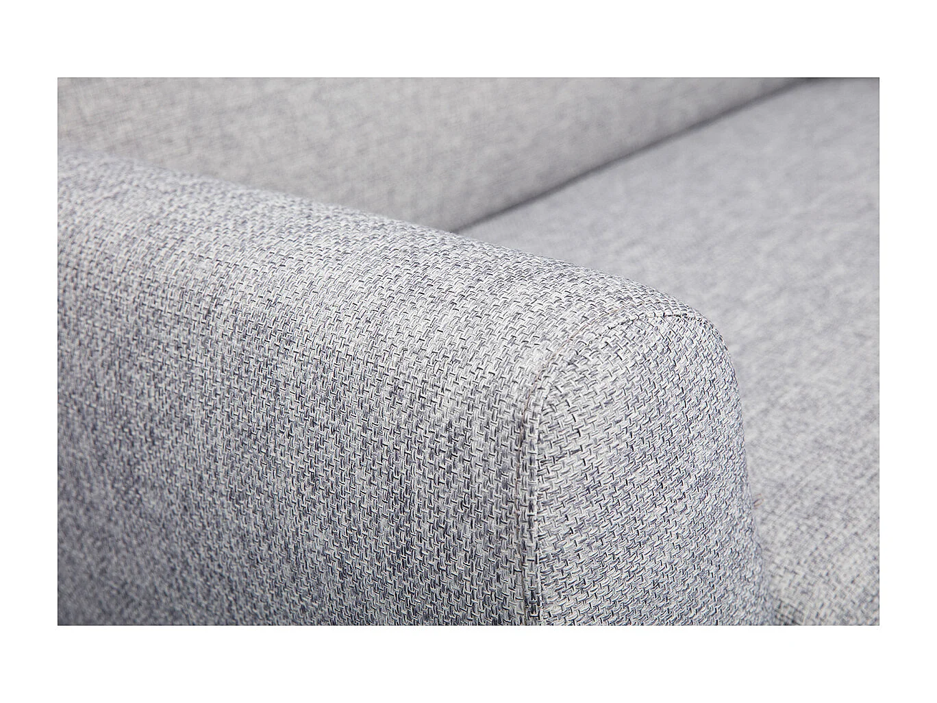 Canapé scandinave 2 places en tissu gris et bois clair PURE