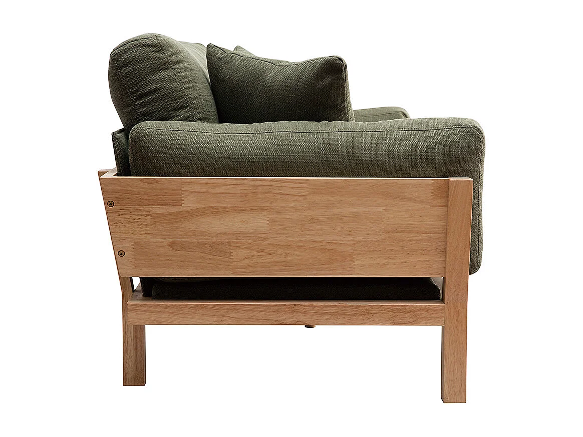 Divano sfoderabile in stile scandinavo 3 posti kaki KYO