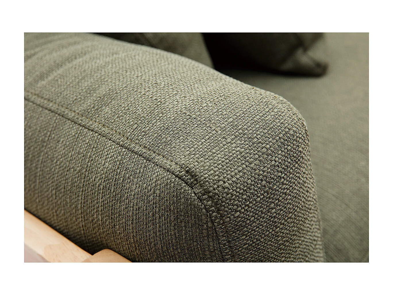 Divano sfoderabile in stile scandinavo 3 posti kaki KYO