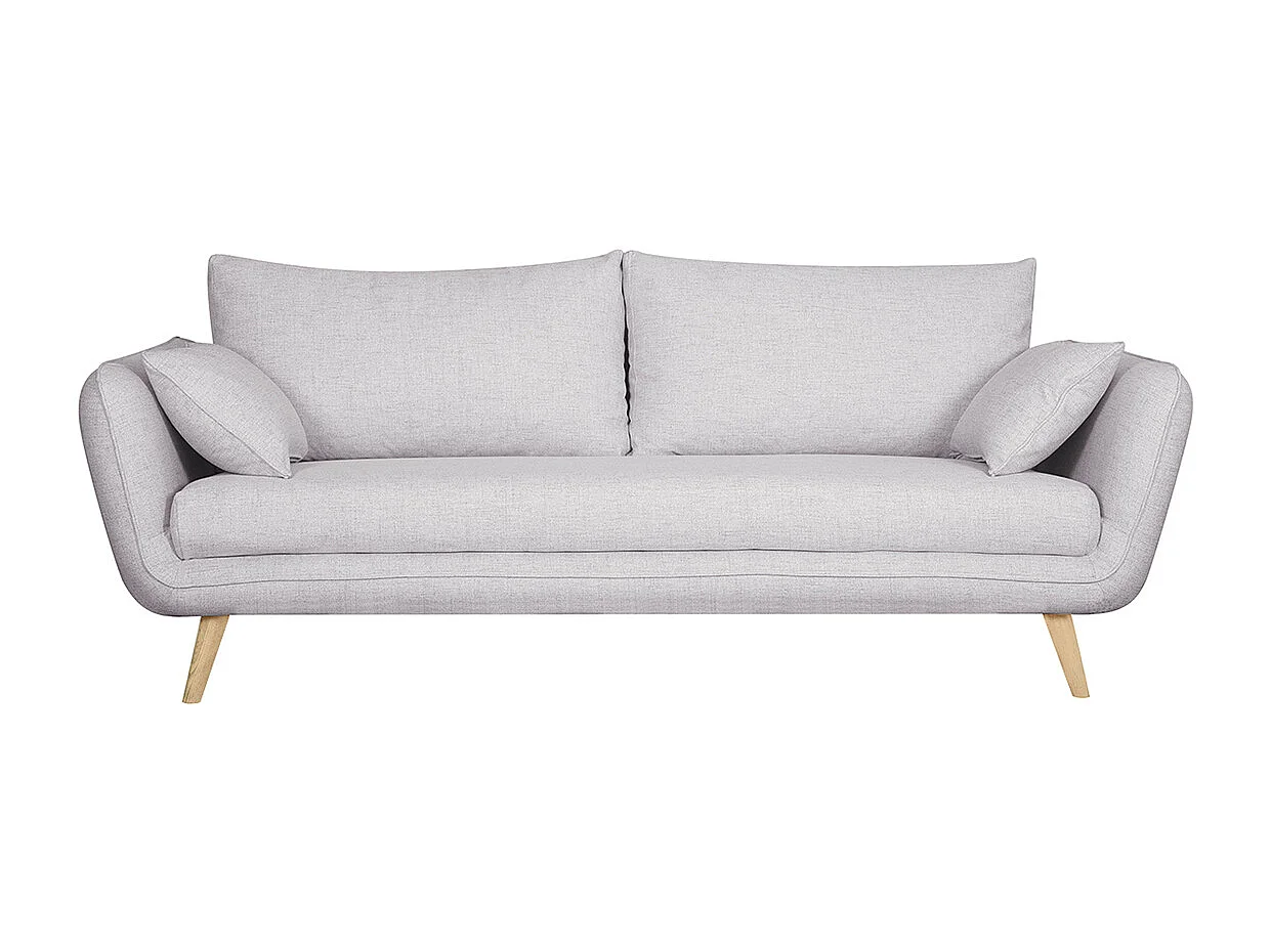 Divano scandinavo 3 posti grigio chiaro screziato CREEP