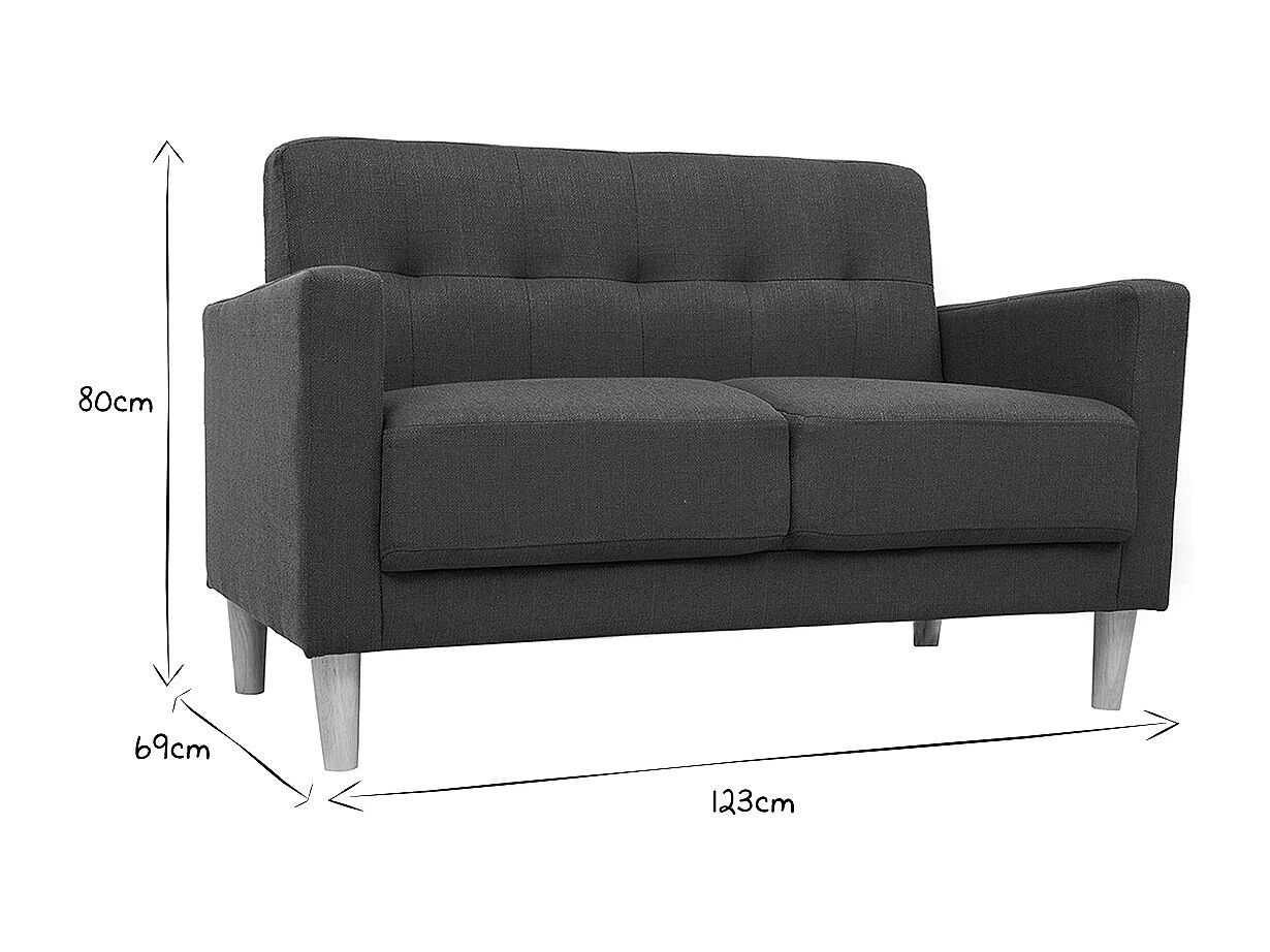 2-er Designer-Sofa MOON entenblau