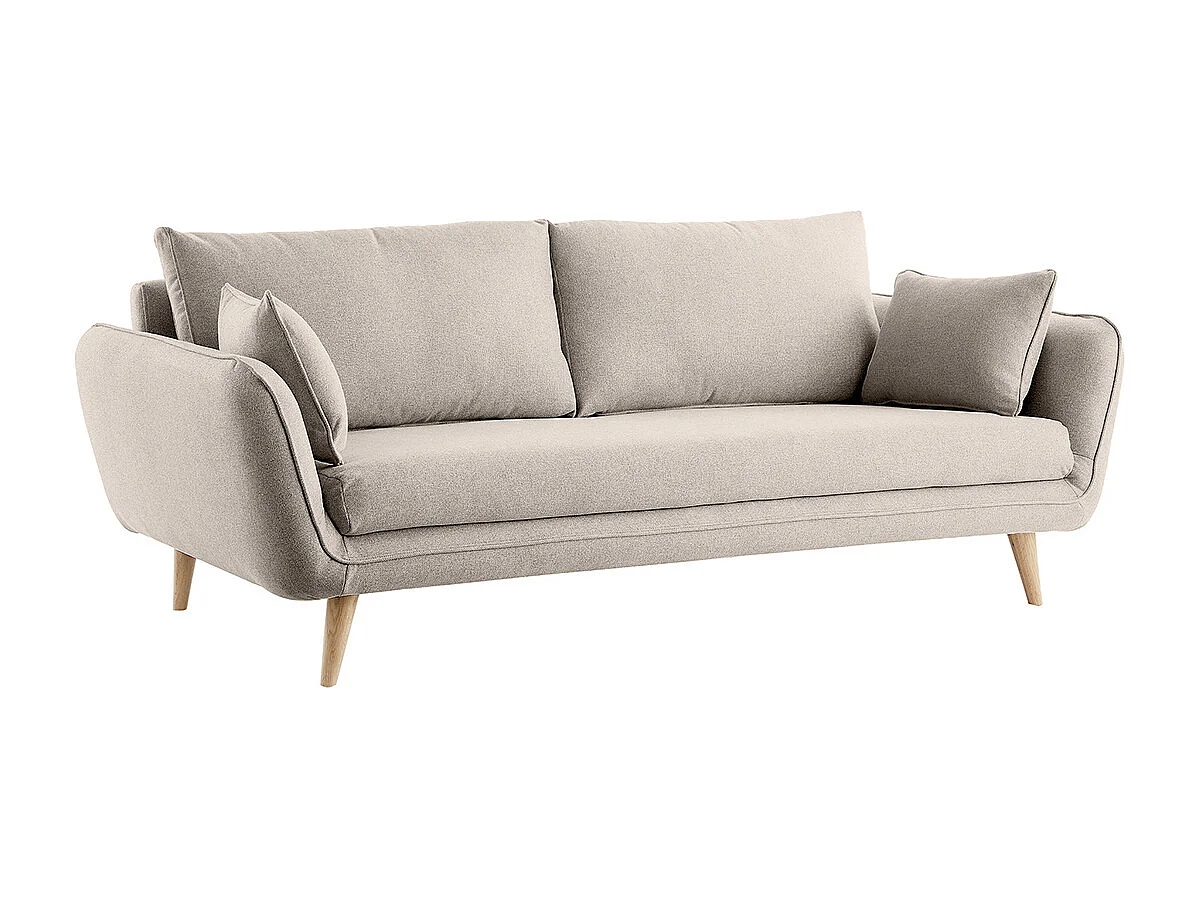 Skandinavisches 3-Sitzer-Sofa beige CREEP