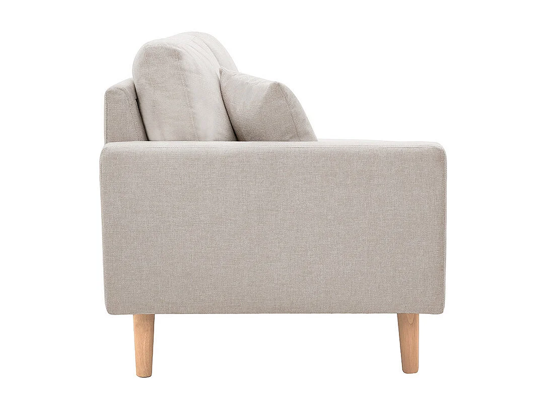 Meridiana in tessuto effetto velluto testurizzato beige L190 cm BERTILLE