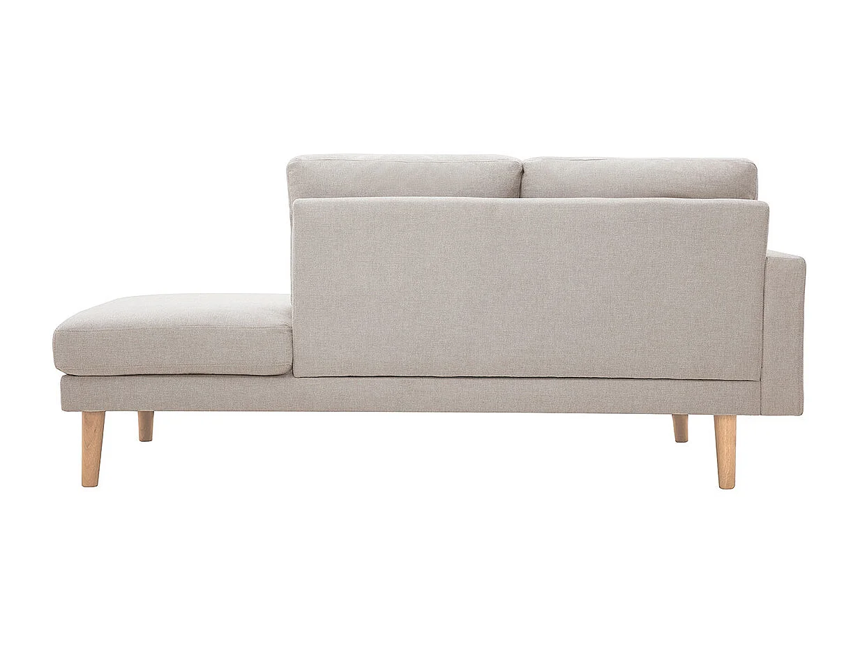 Meridiana in tessuto effetto velluto testurizzato beige L190 cm BERTILLE