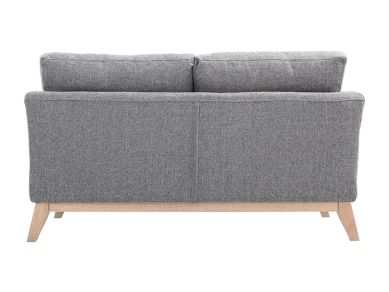 Divano scandinavo 2 posti grigio chiaro e piedi in legno chiaro OSLO
