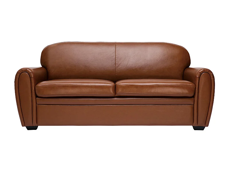 Sofá de piel 3 plazas vintage marrón CLUB