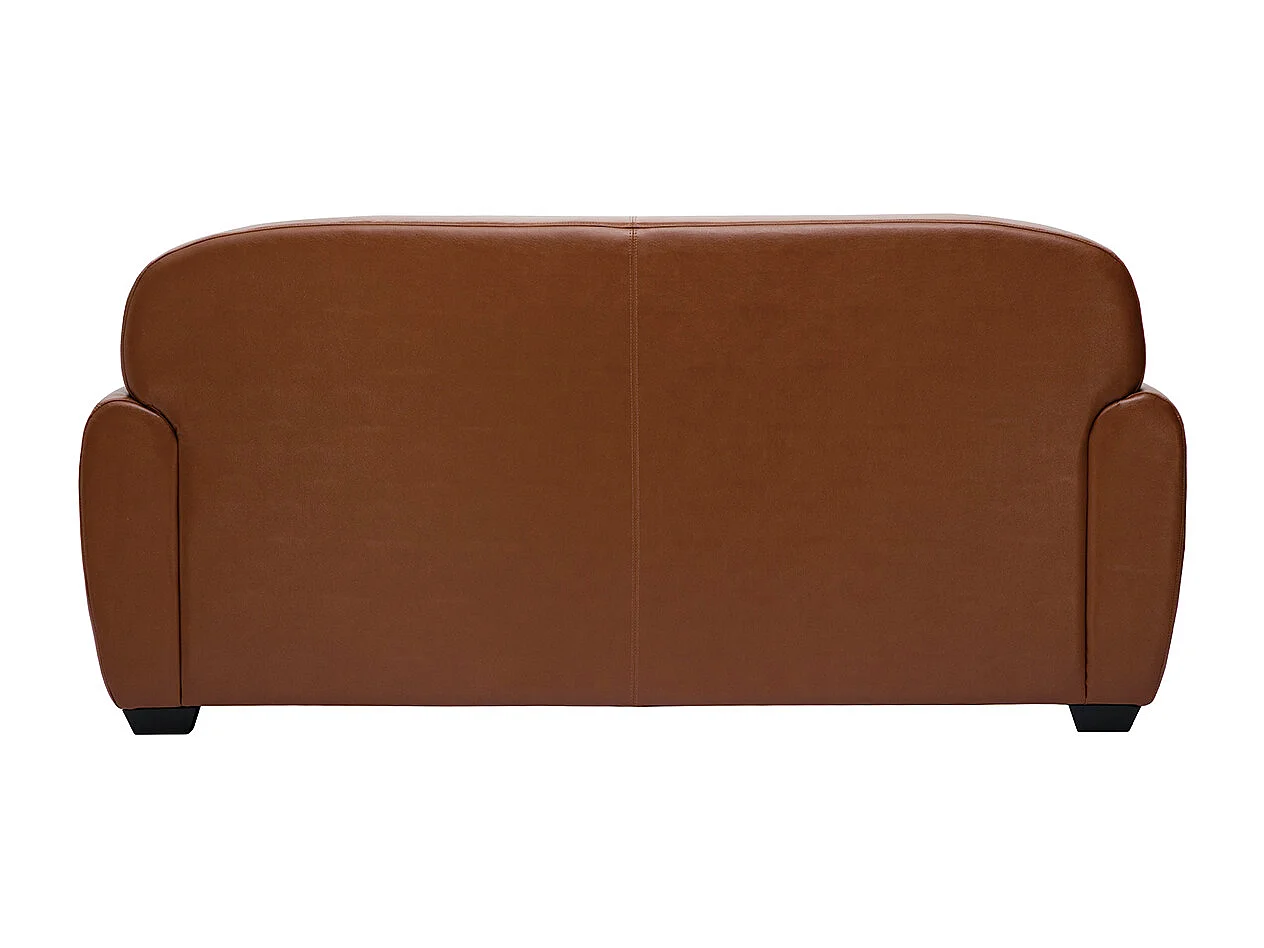 Schlafsofa aus braunem Leder 3-Sitzer CLUB