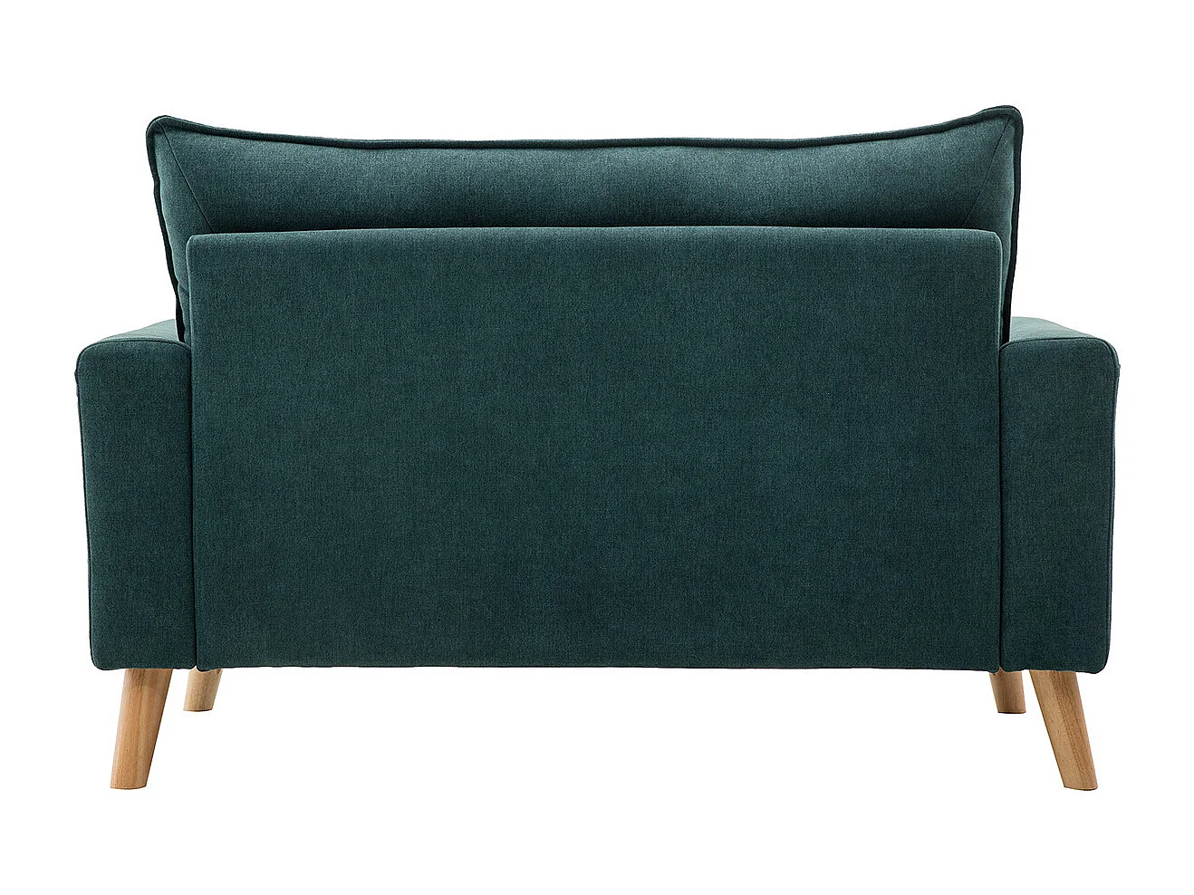 Divano scandinavo 2 posti effetto velluto blu anatra JONAS