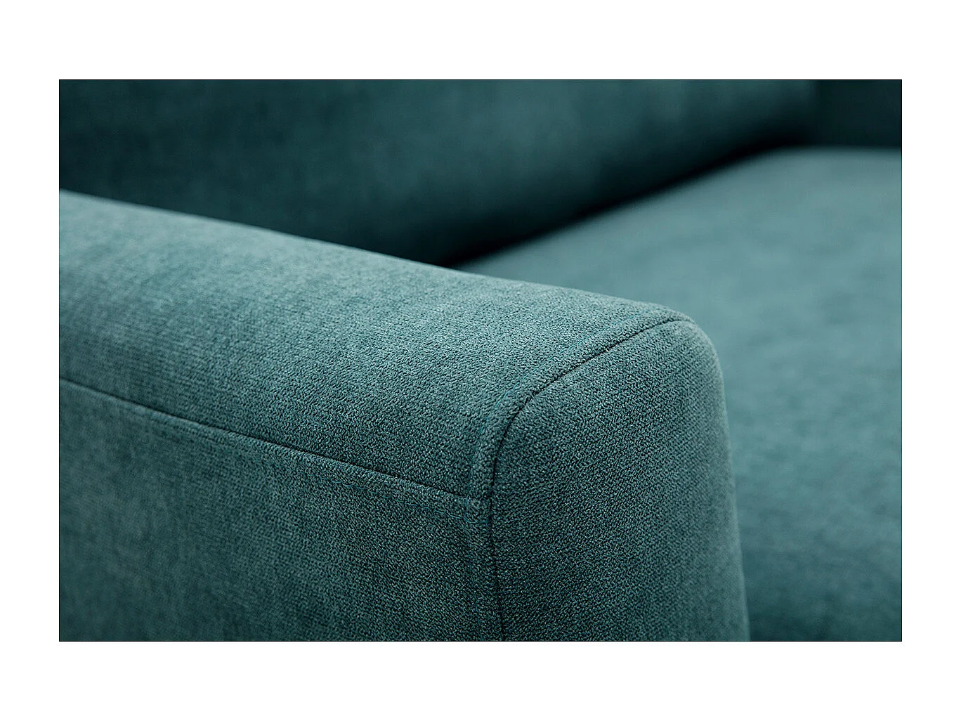 Divano scandinavo 2 posti effetto velluto blu anatra JONAS