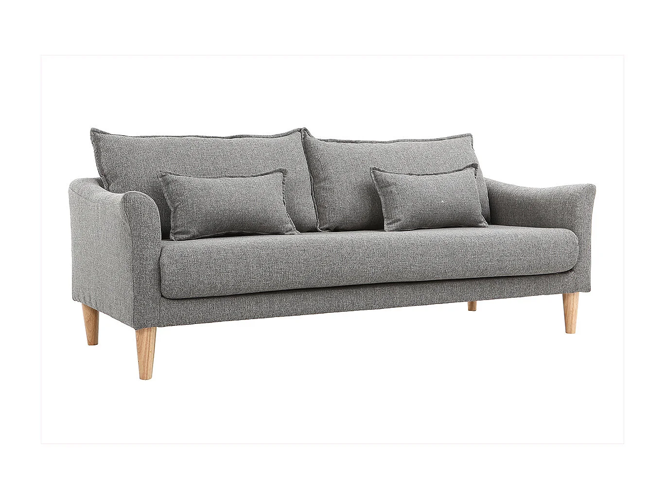 Sofá 3 plazas gris KATE