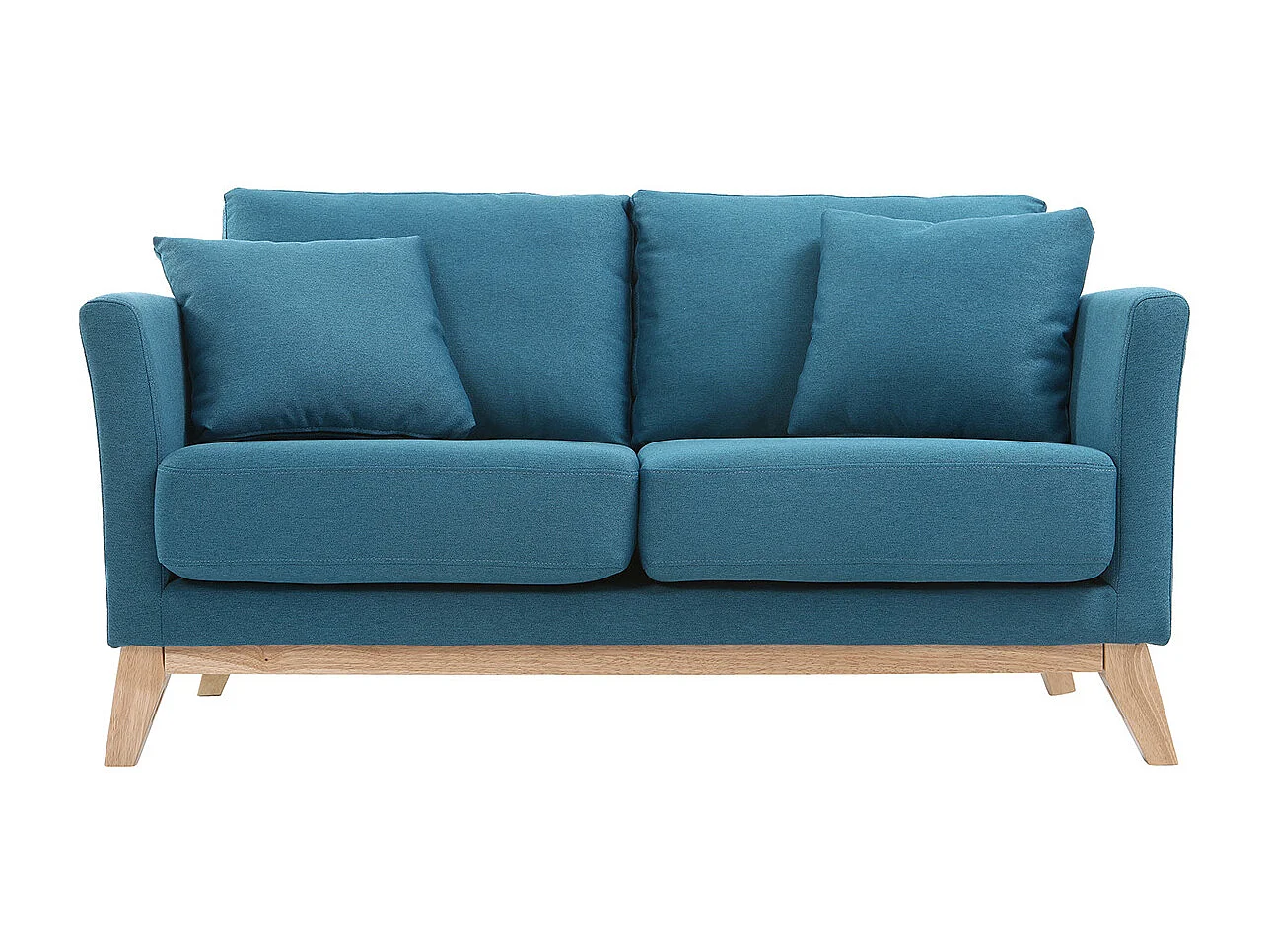 Divano scandinavo 2 posti foglia di tè e piedi in legno chiaro OSLO