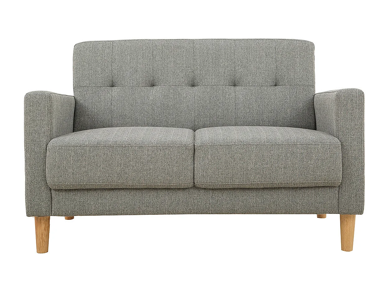 2-Sitzer Sofa aus grauem Stoff MOON