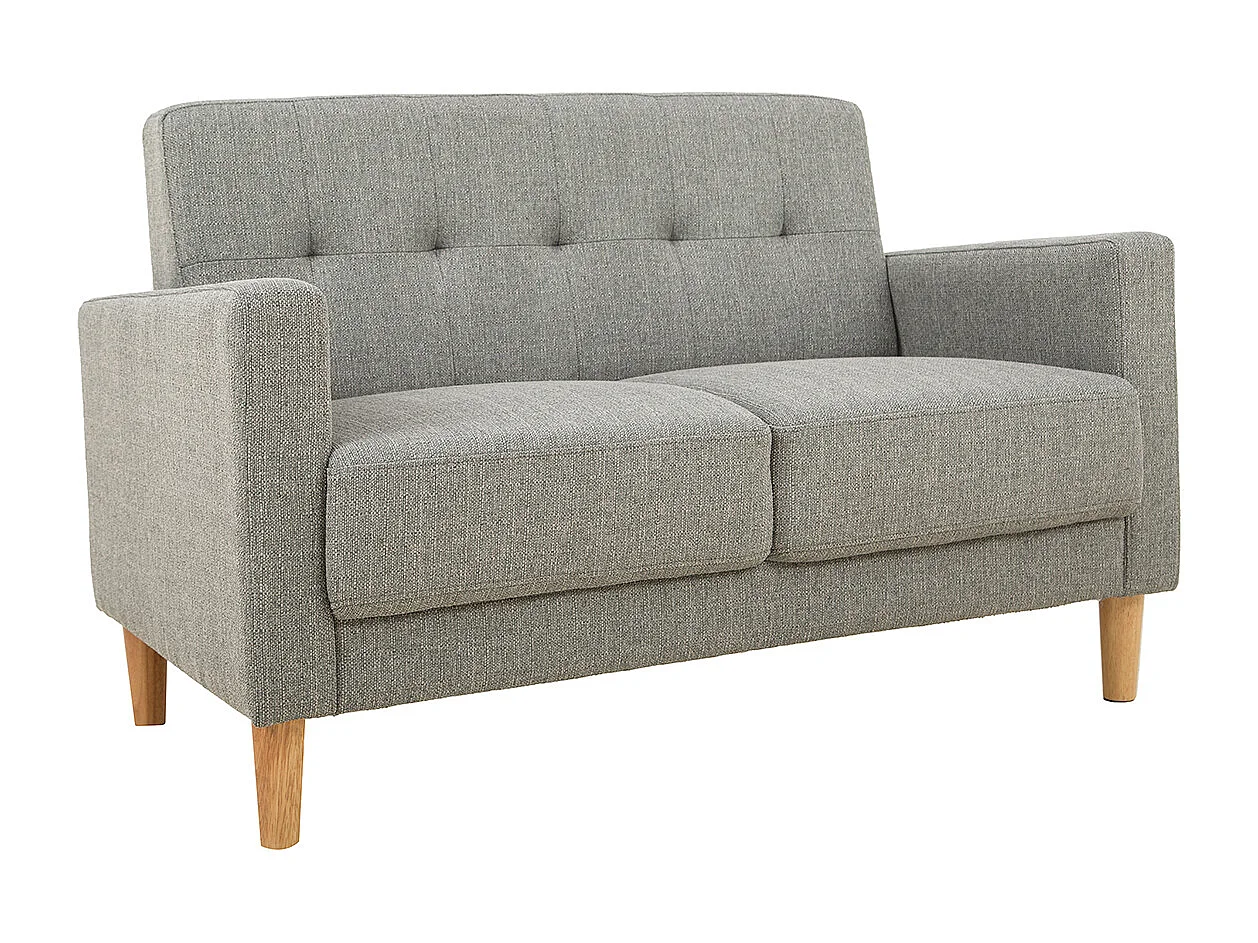 2-Sitzer Sofa aus grauem Stoff MOON