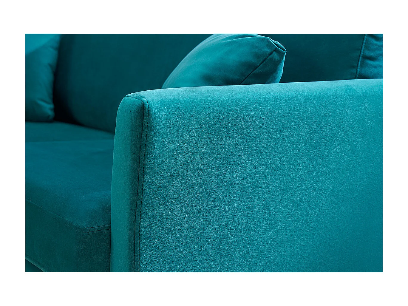 Divano scandinavo 3 posti sfoderabile tessuto blu petrolio OSLO