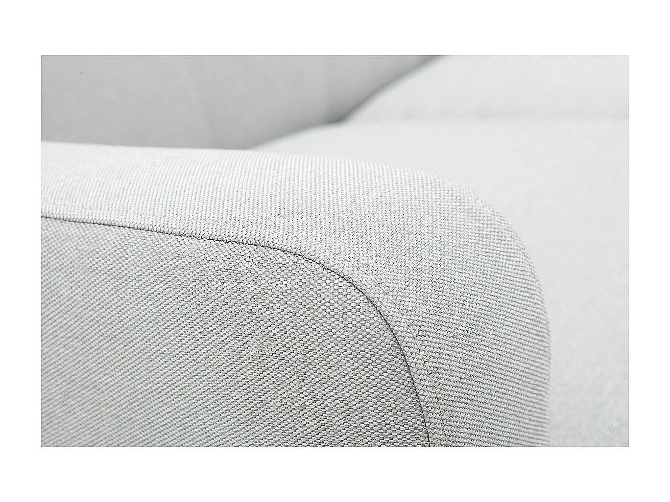 Canapé scandinave 2 places en tissu gris clair et bois clair LUNA