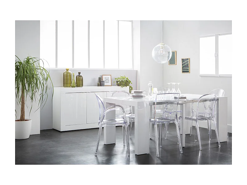 Design-Stühle Transparent 2er-Set ISLAND