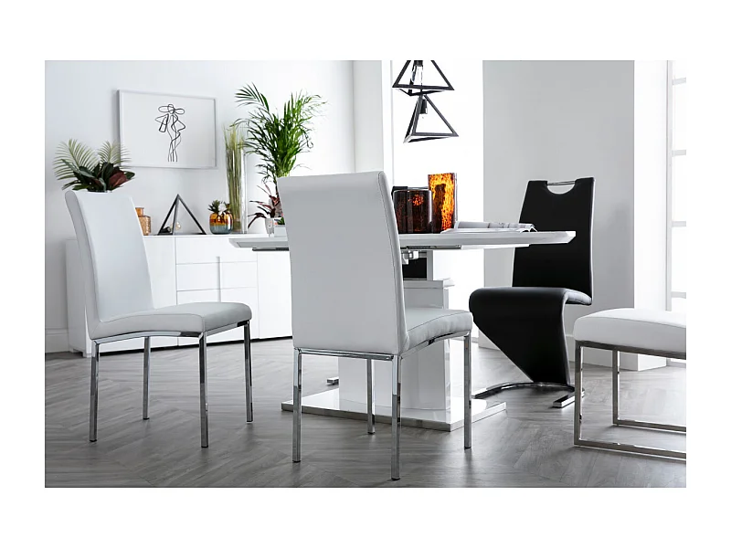 Set di 2 sedie design poliuretano grigio SIMEA