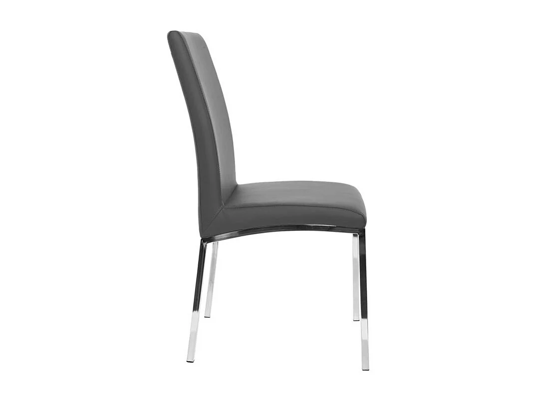 Lote de 2 sillas diseño poliuretano gris SIMEA