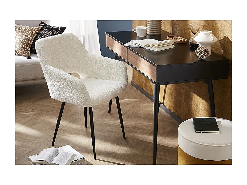 Sedie in tessuto effetto lana bouclé (set di 2) LAURETTE