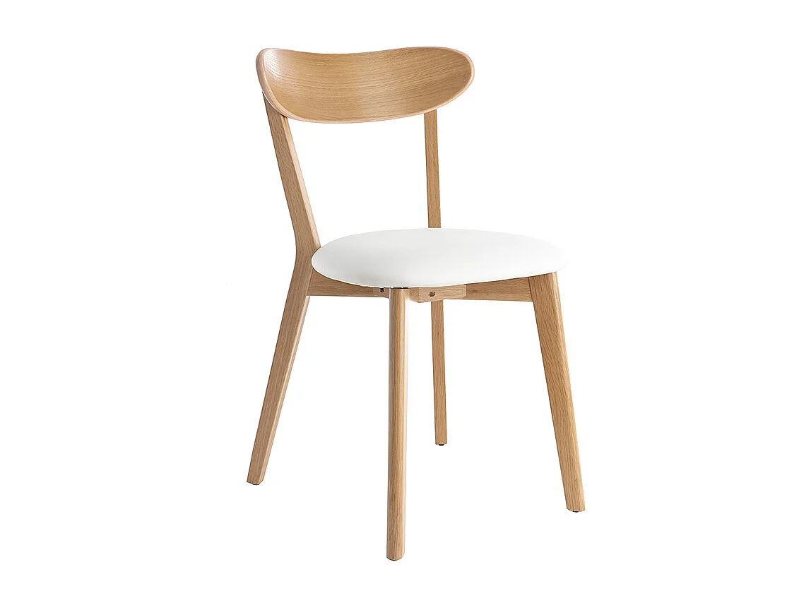 Stühle im Eichen-Vintage und weiße Sitzfläche (2er-Set) DOVE