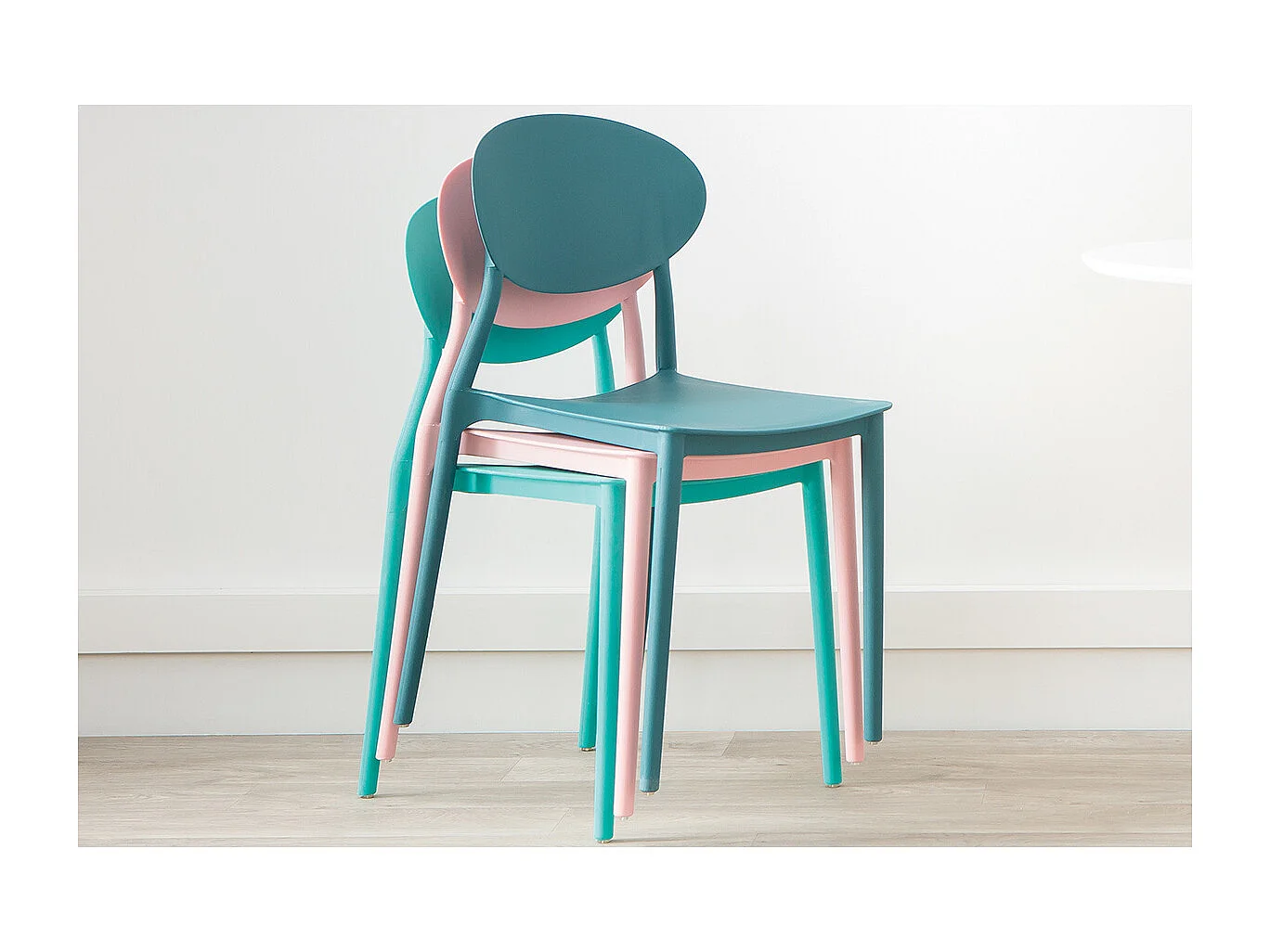 Set di 2 sedie design bianco in polipropilene ANNA