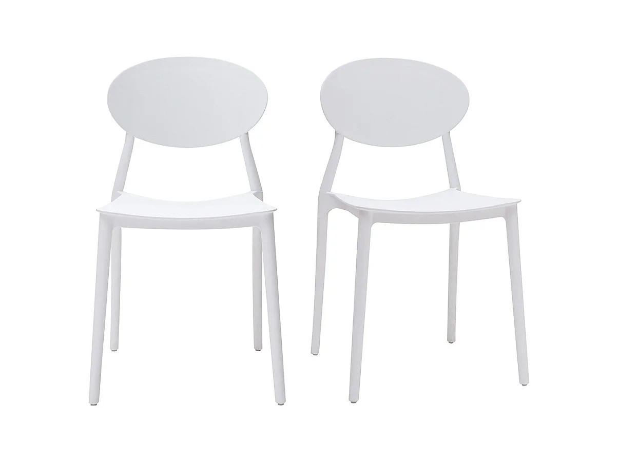 2 Design-Stühle Grau Polypropylen ANNA