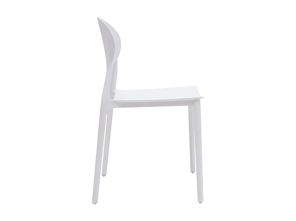 Chaises design empilables blanches intérieur - extérieur (lot de 2) ANNA